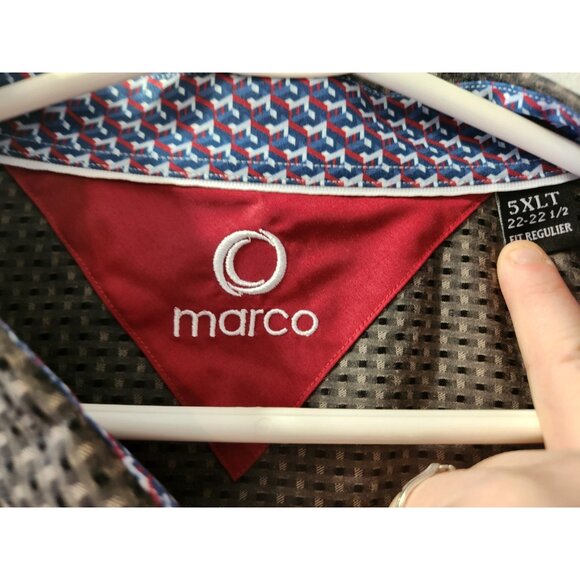 Marco Men Shirt Size 5XL Long Sleeves Charcoal New With Tag - Picture 4 of 9